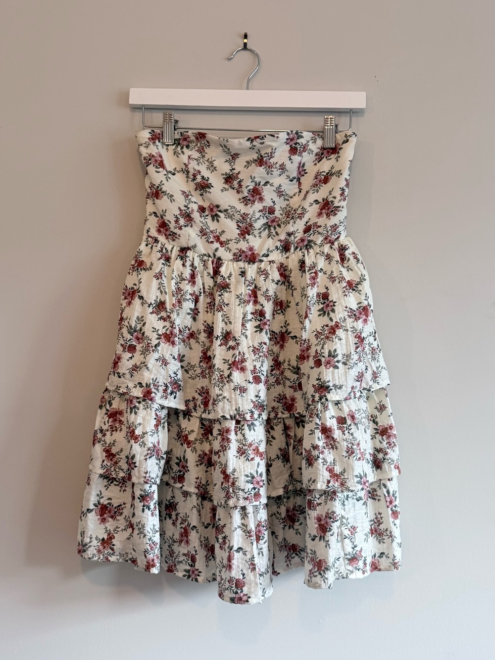 Altard State Floral Strapless Mini Dress